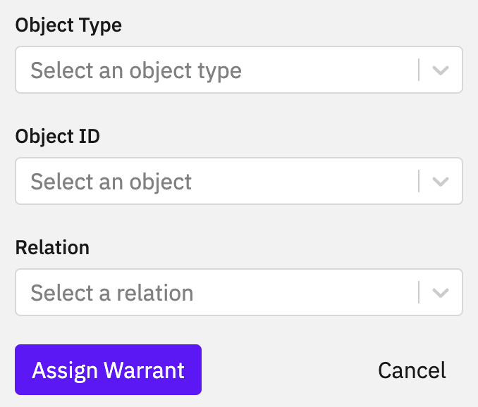 Assign warrant